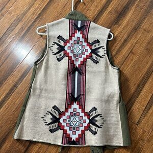 Green vest with sweater back
